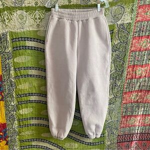 Comfrt Taupe Signature Jogger Embroidered Sweatpants Size Medium Buyer Favorite